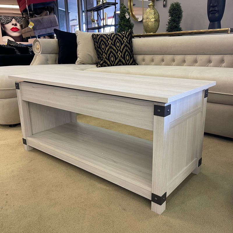 Bayflynn Whitewash Lift-Top Coffee Table