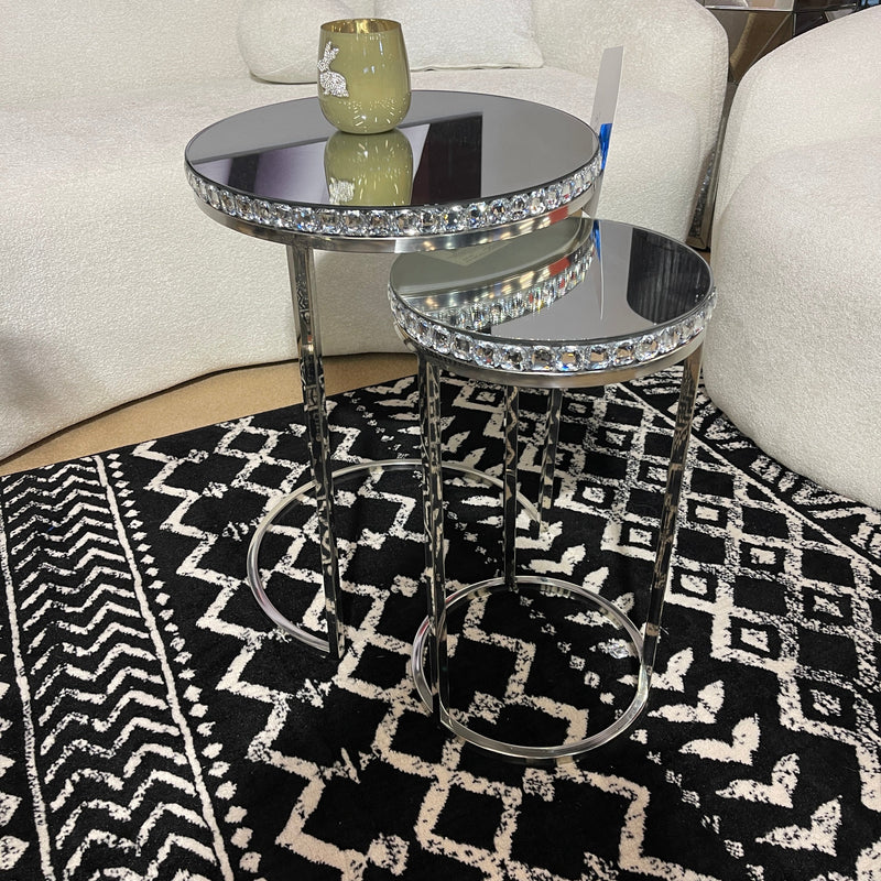 Bleker Silver 2pc Round Nesting Table