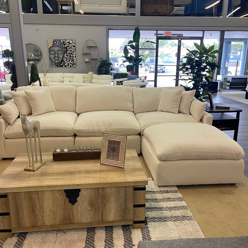 Pluma Ivory Modular Sectional Fabric Create your own Style