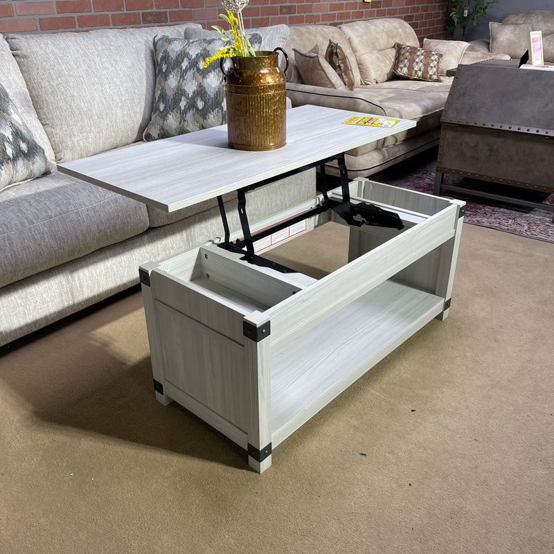 Bayflynn Whitewash Lift-Top Coffee Table