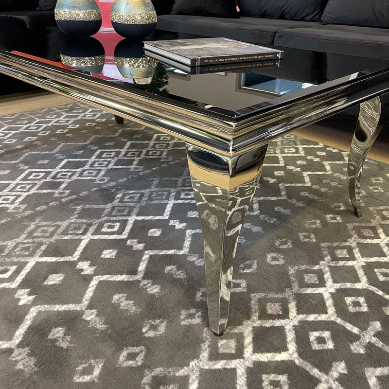 Wetzikon - Black & Silver - 3pc Coffee Table Set - Ornate Home