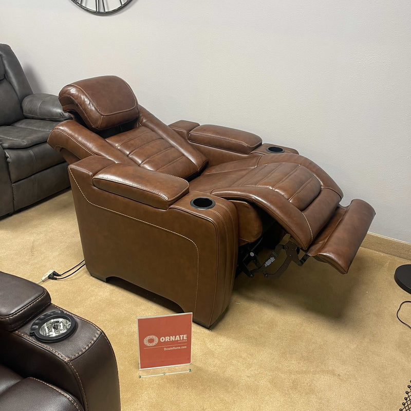 [CYBER WEEK] Backtrack - Chocolate - Power Reclining Sofa, Loveseat & Chair / 3pc Set - Ornate Home