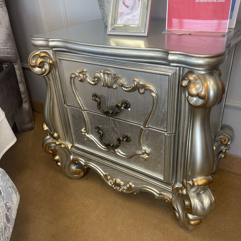 Versailles - Antique Platinum - Nightstand - Ornate Home