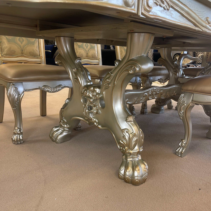 Dresden - Gold Patina & Bone - Dining Table w/ Extensions - Ornate Home