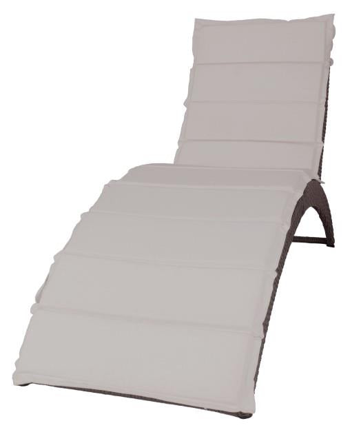 KD-OS1104GW  White/Gray Outdoor Chaise Lounge w/ Cushion