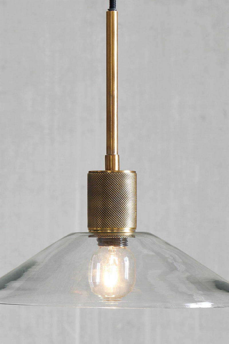 Chaness Clear/Brass Pendant Light