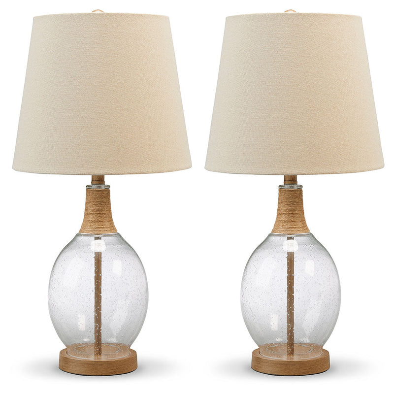 Clayleigh Clear & Brown Table Lamp (Set of 2)