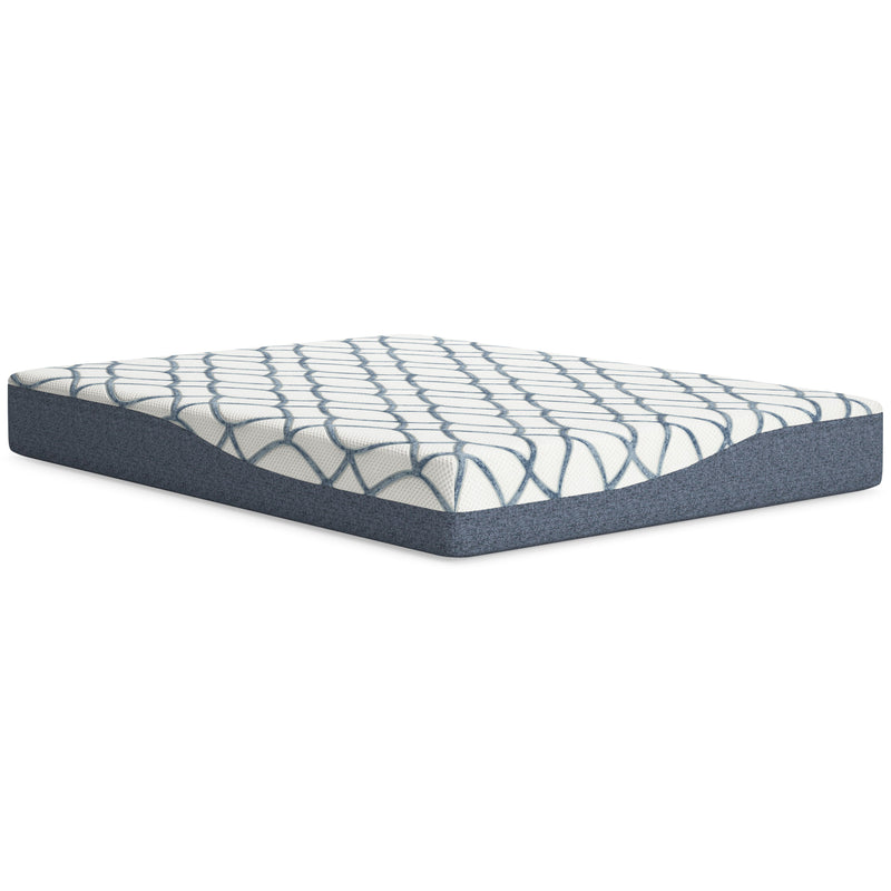 Chime Elite 2.0 White/Blue Memory Foam 10 Inch Mattress / Firm