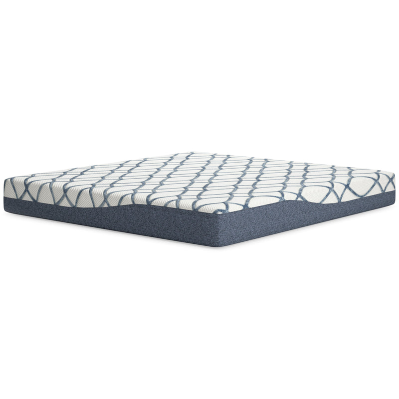 Chime Elite 2.0 White/Blue Memory Foam 10 Inch Mattress / Firm