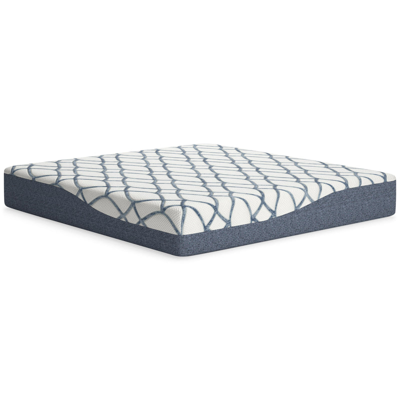 Chime Elite 2.0 White/Blue Memory Foam 12 Inch Mattress / Plush