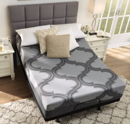 Hybrid Gray King 12 Inch Firm Mattress & Adjustable Power Base