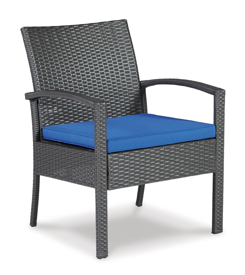 Alina Gray & Blue 4pc Outdoor Conversation Set