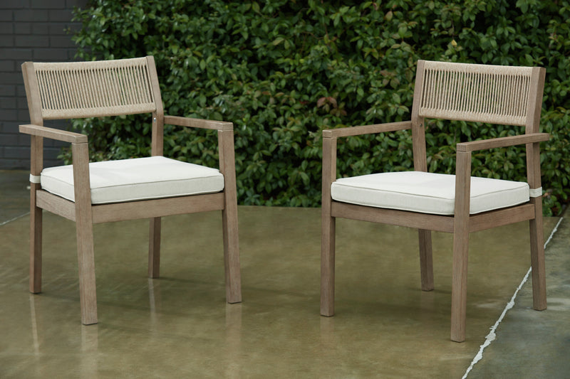 Aria Plains Brown Outdoor Dining Set / 5pc