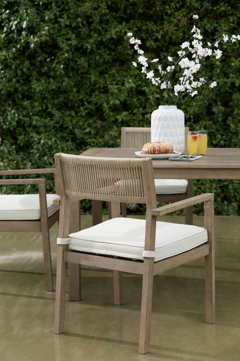 Aria Plains Brown Outdoor Dining Set / 3pc