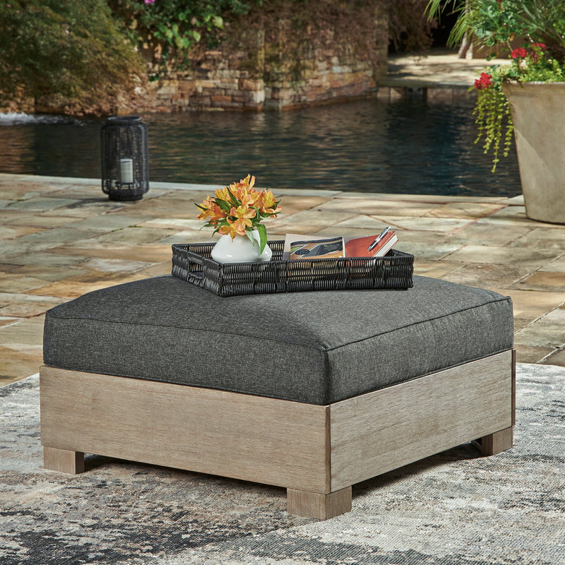 Citrine Park Brown & Charcoal Outdoor Ottoman