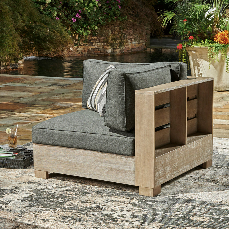 Citrine Park Brown & Charcoal Outdoor 3pc Sectional Sofa