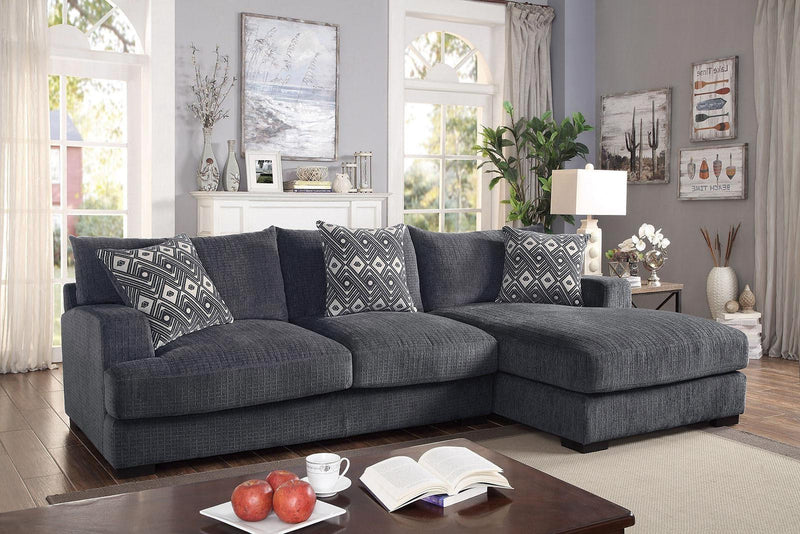 Kaylee - Gray - RAF Sectional Sofa (2pc) - Ornate Home