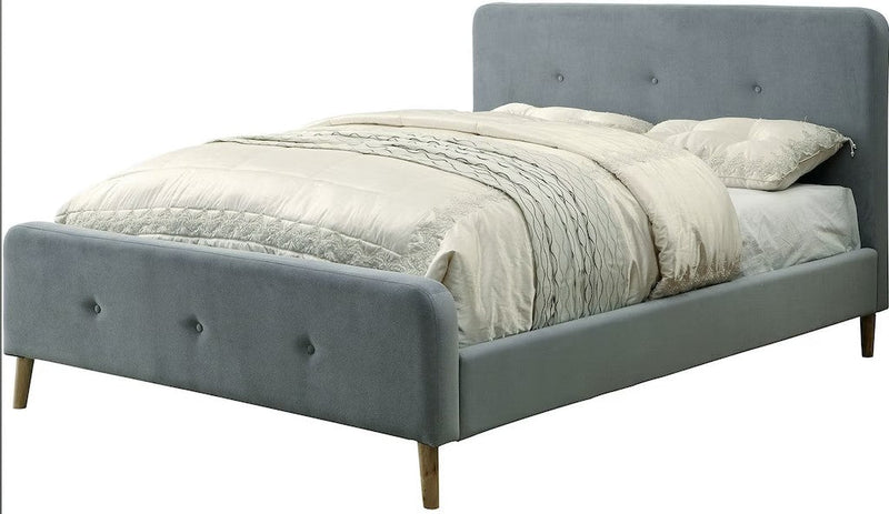 Barney Gray Upholstered Bed Frame