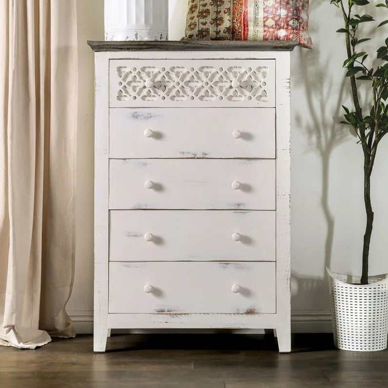 Myrtlemoore - Vintage Ivory & Rustic Gray - Chest - Ornate Home