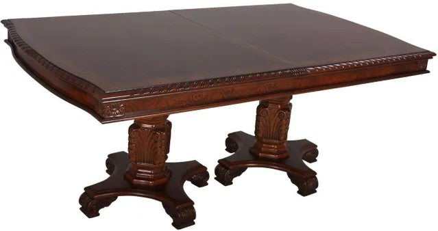 Neo Renaissance - Brown - Dining Table w/ 2x 18" Leaf - Ornate Home