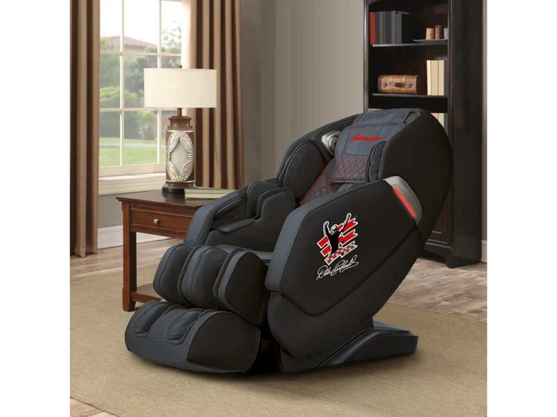 [CYBER WEEK] Nascar - Black - Power Reclining Full Body Massage Chair - Ornate Home