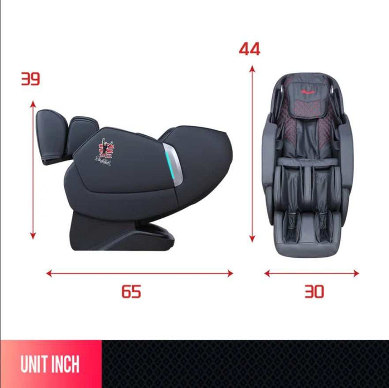 [CYBER WEEK] Nascar - Black - Power Reclining Full Body Massage Chair - Ornate Home