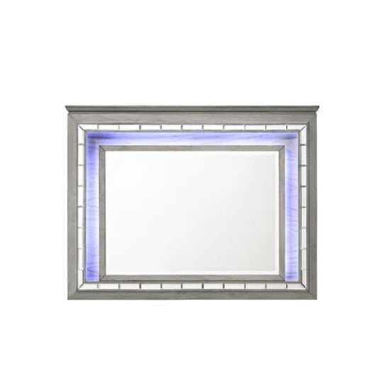 Alanis - Gray - Mirror w/ LED Light - Ornate Home