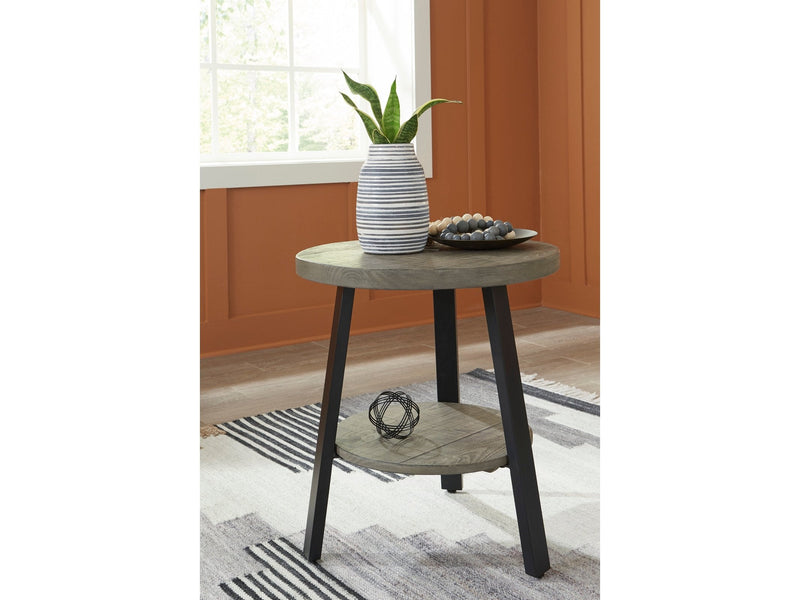 Brennegan Gray & Black End Table