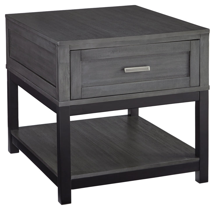 Caitbrook Gray & Black End Table