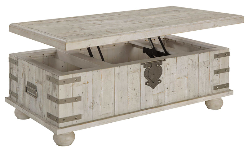 Carynhurst - White Wash Gray - Lift Top Coffee Table - Ornate Home