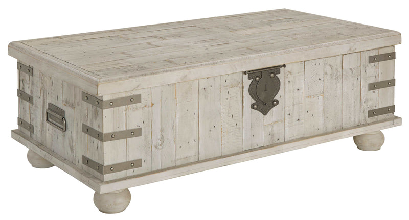 Carynhurst - White Wash Gray - Lift Top Coffee Table - Ornate Home