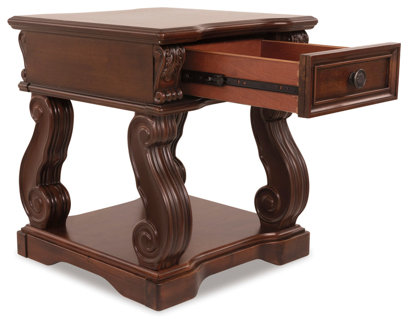 Alymere Rustic Brown End Table