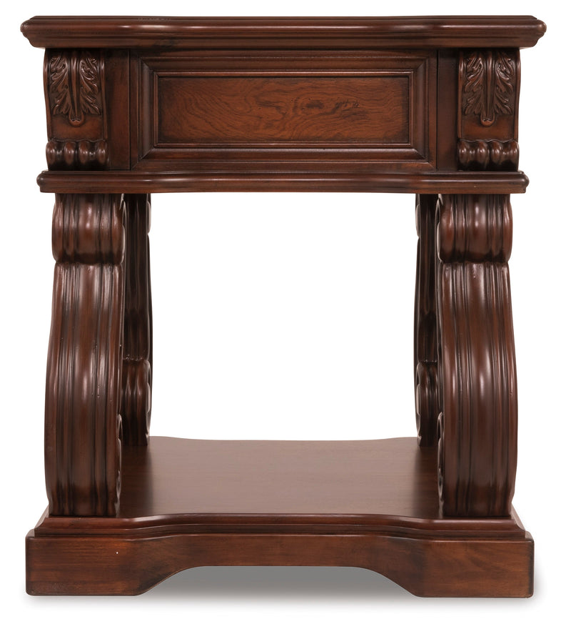 Alymere Rustic Brown End Table