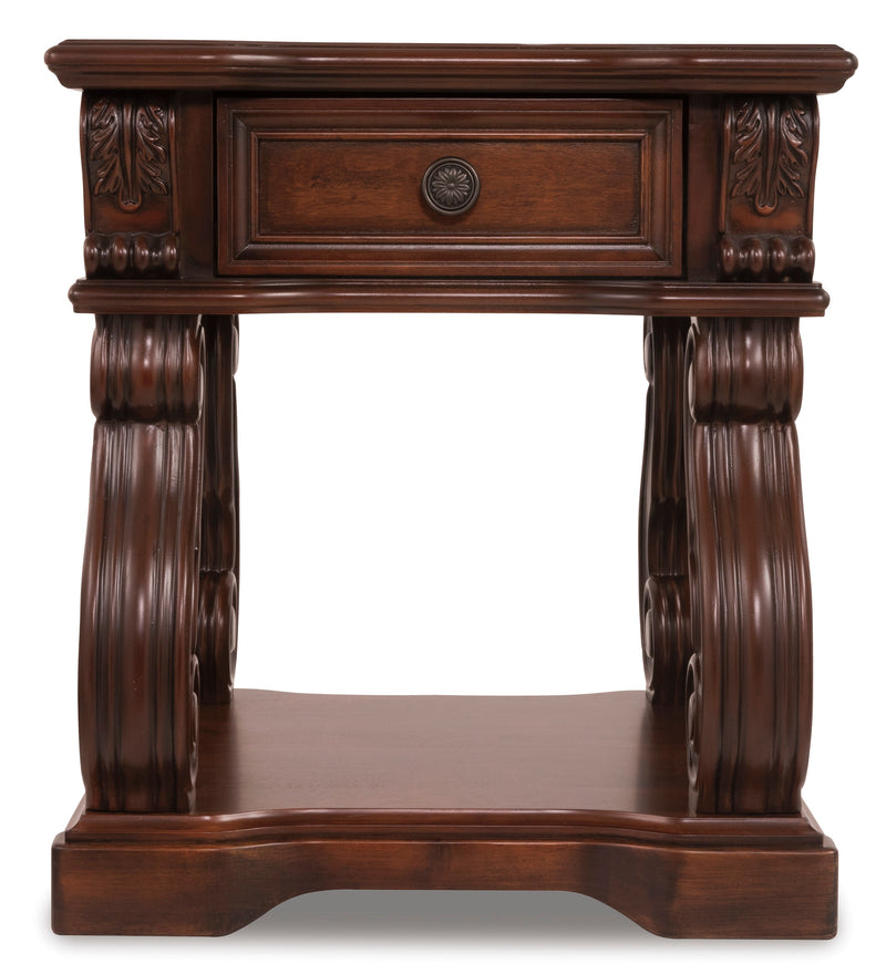 Alymere Rustic Brown End Table