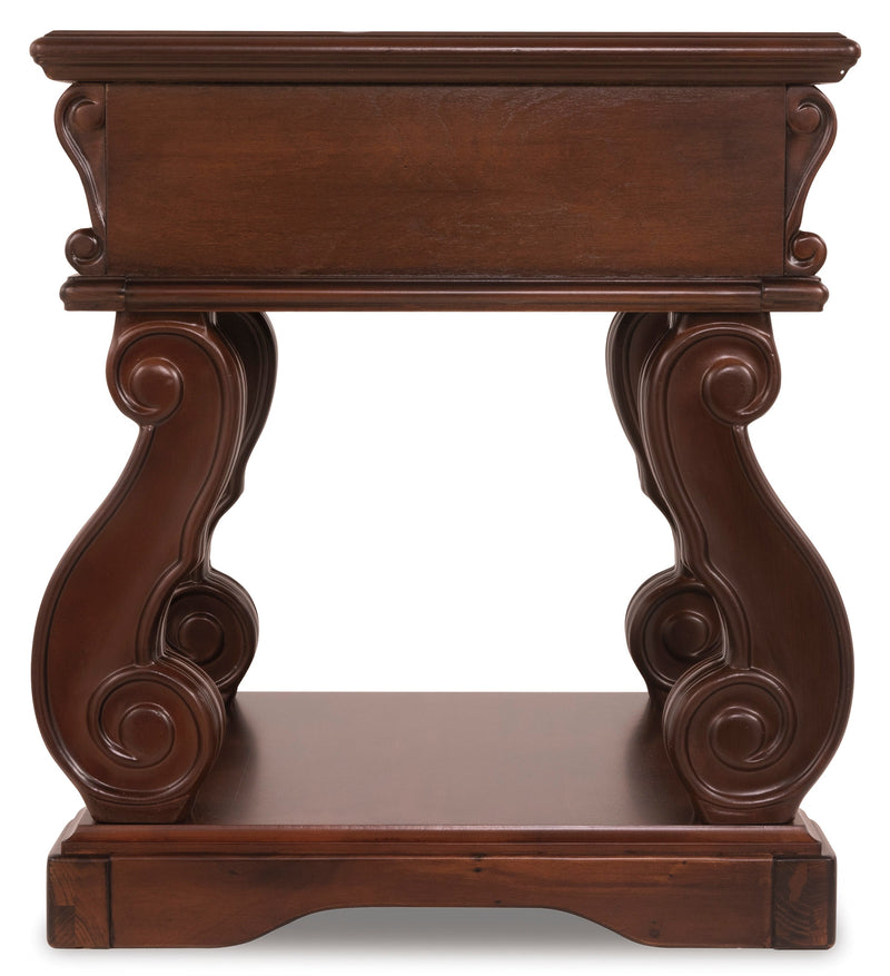 Alymere Rustic Brown End Table