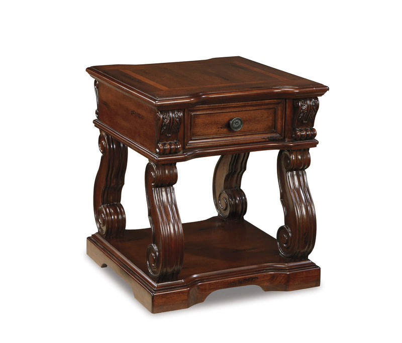 Alymere Rustic Brown End Table