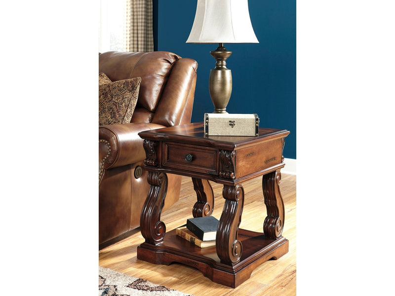 Alymere Rustic Brown End Table