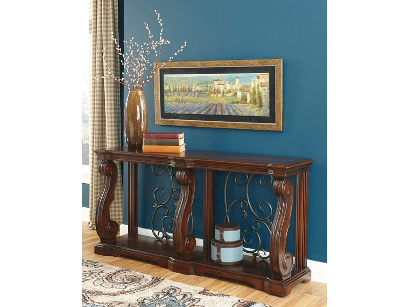 Alymere Rustic Brown Sofa Table