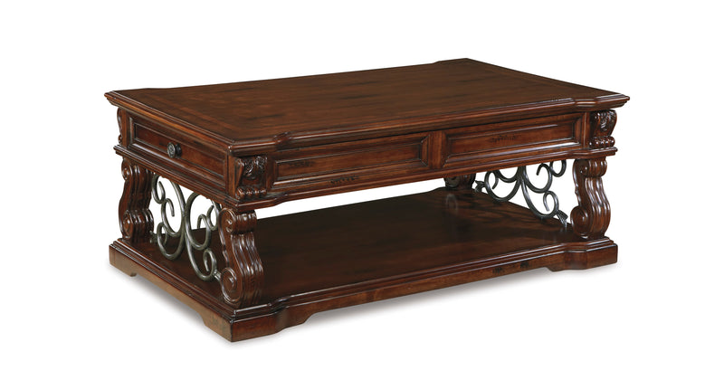 Alymere Rustic Brown Coffee Table w/ Lift Top