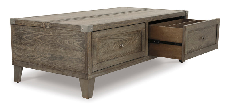 Chazney Rustic Brown Lift Top Coffee Table