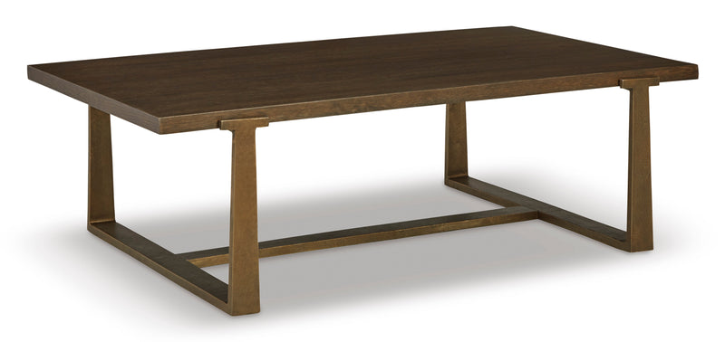 Balintmore Brown & Gold Finish Coffee Table