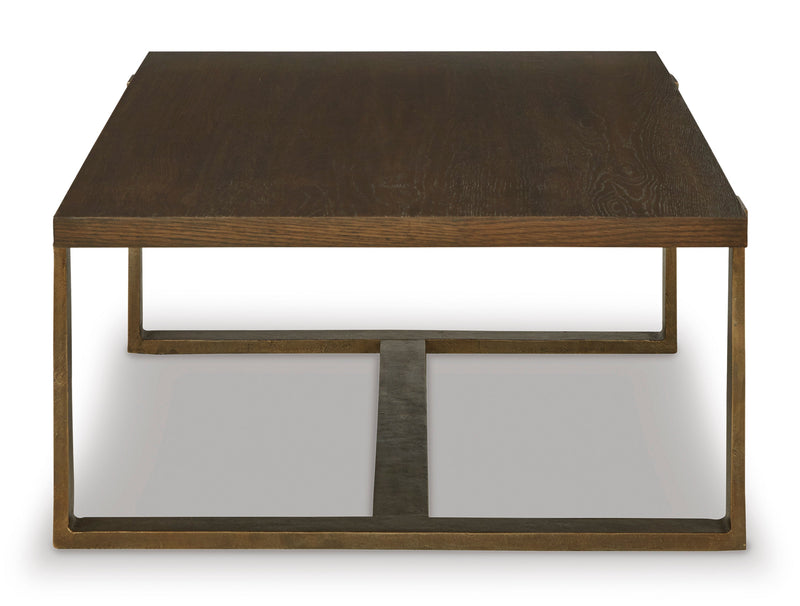 Balintmore Brown & Gold Finish Coffee Table