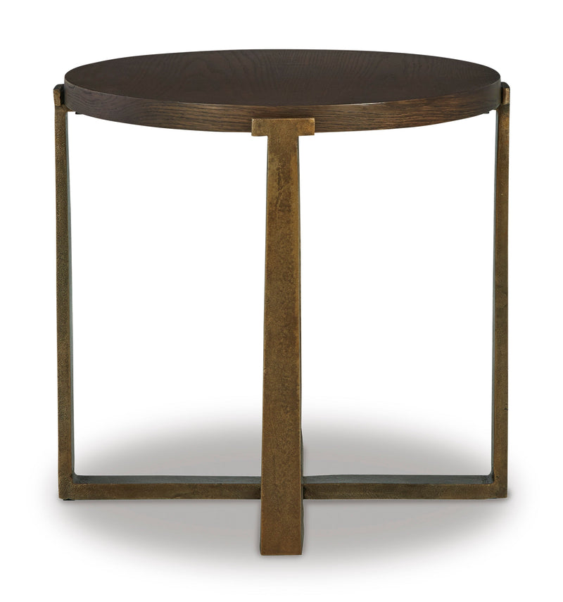 Balintmore Brown & Gold Finish End Table