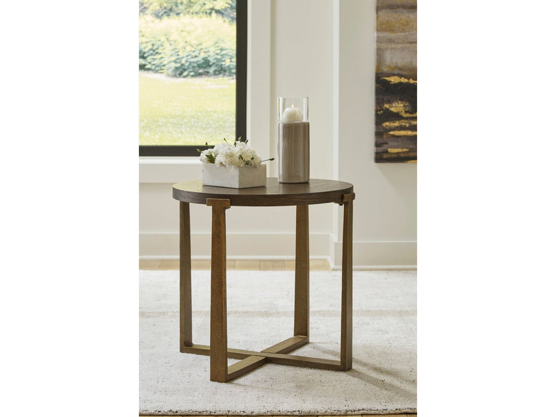 Balintmore Brown & Gold Finish End Table