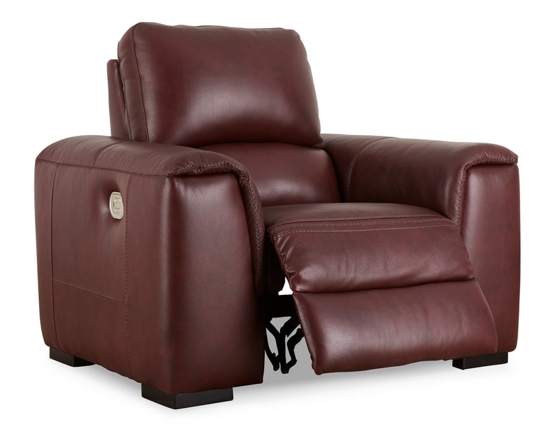 Alessandro Garnet Leather-match Power Recliner