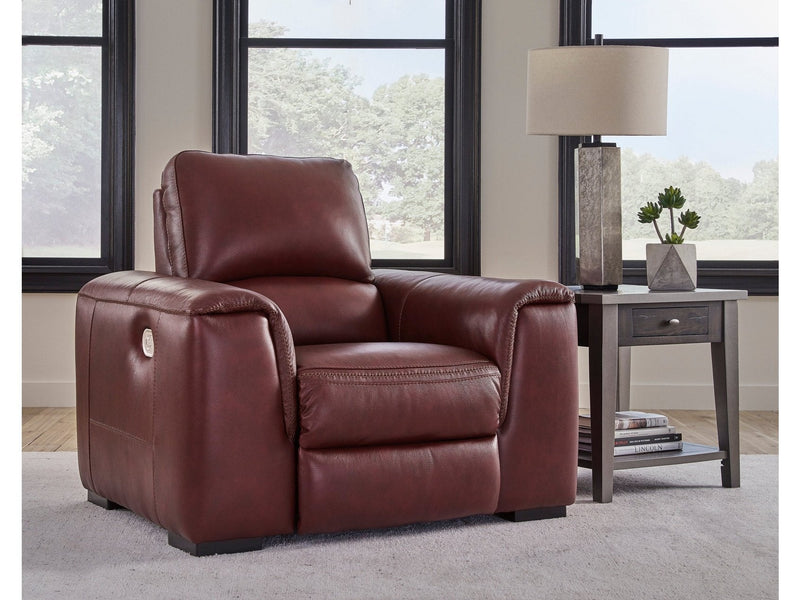 Alessandro Garnet Leather-match Power Recliner