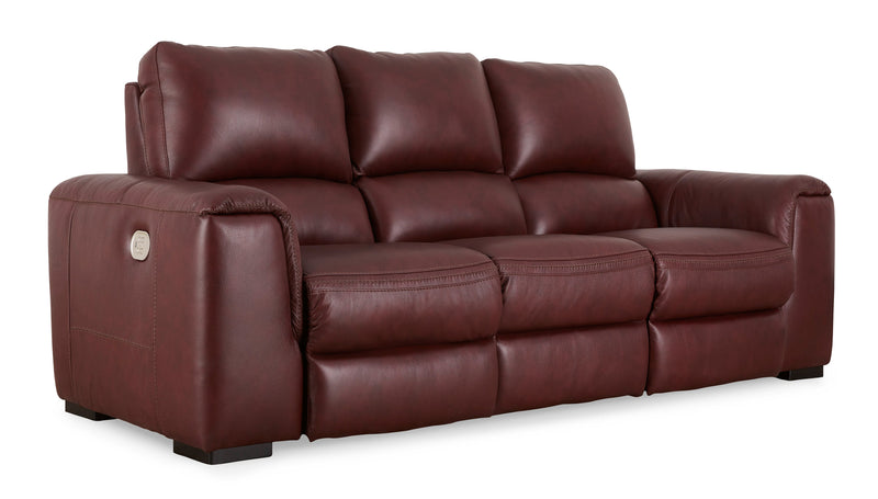 Alessandro Garnet Leather-match Power Reclining Living Room Set / 2pc