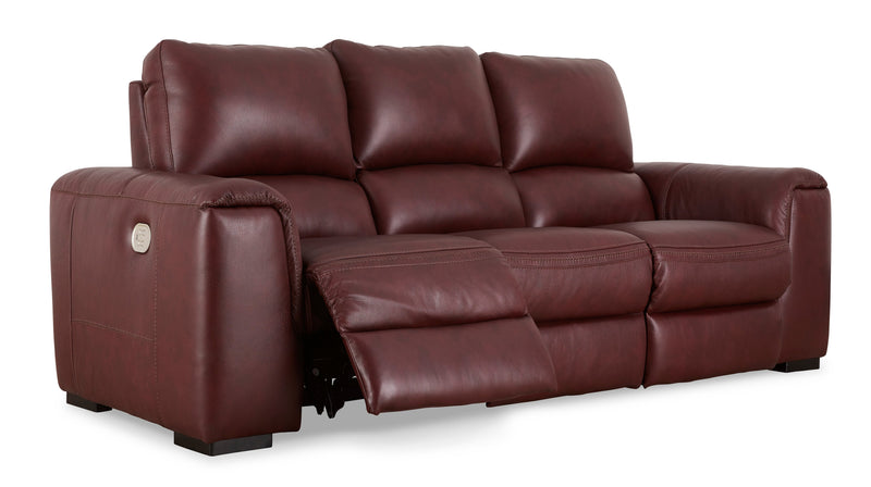 Alessandro Garnet Leather-match Power Reclining Living Room Set / 2pc