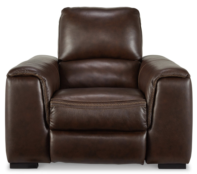 Alessandro Walnut Leather-match Power Recliner