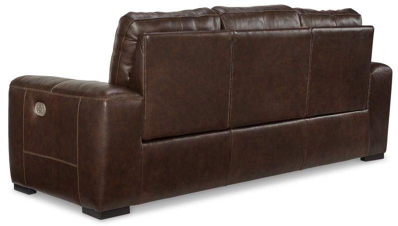 Alessandro Walnut Leather-match Power Reclining Sofa